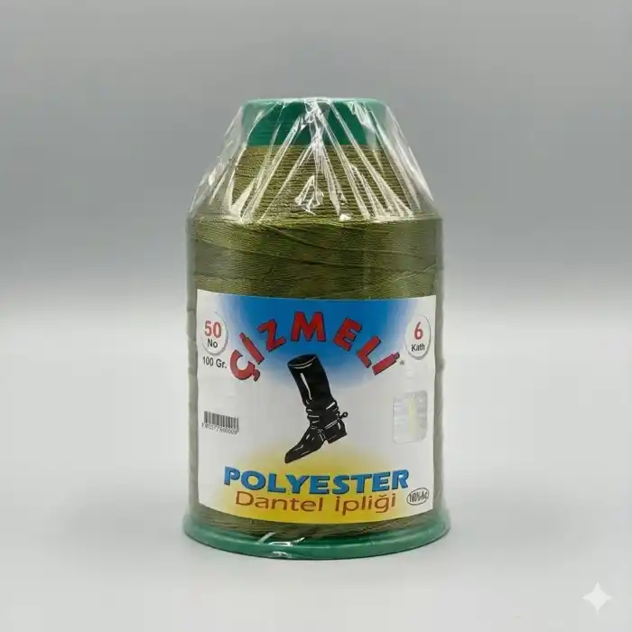 Çizmeli 100 gr. Polyester Oya İpi - (Renk no:371)