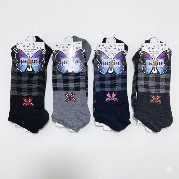 Pelin Kadın Patik Çorap (12 adet) - (KPÇ-01-09)