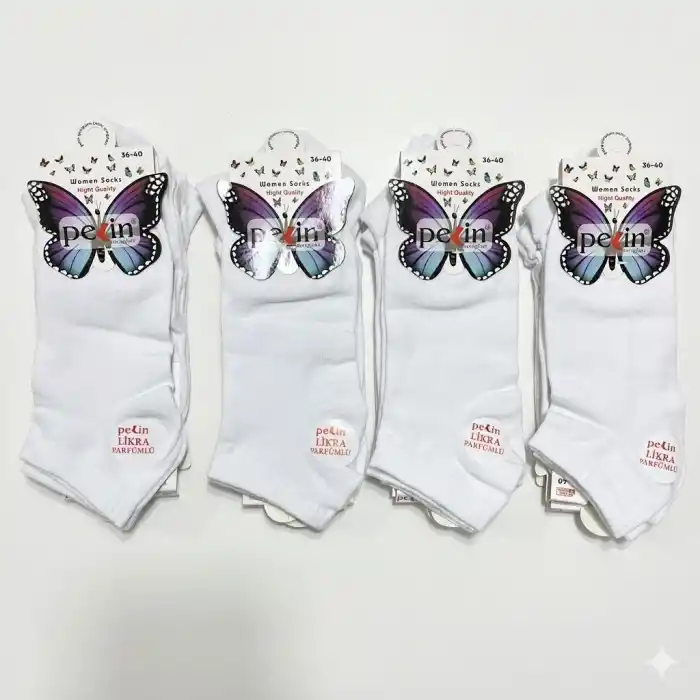 Pelin Kadın Patik Çorap (12 adet) - (KPÇ-01-10)