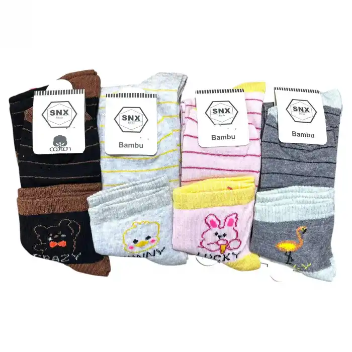 Snx Kadın Uzun Konç Patik Çorap (12 adet) - (KPÇ-04-01)