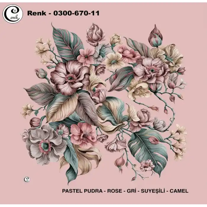 Cenk 100 cm Desenli Oyalık Yazma (Cnk-670-11)