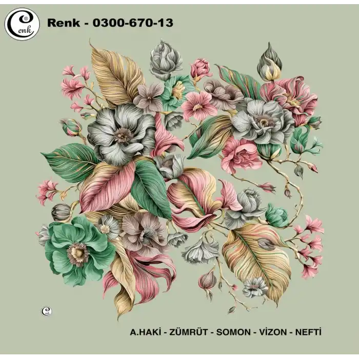 Cenk 100 cm Desenli Oyalık Yazma (Cnk-670-13)