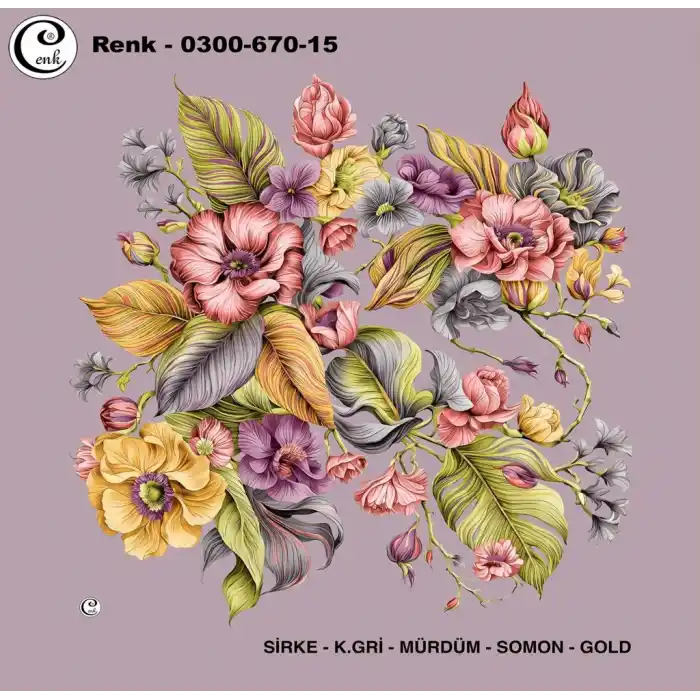 Cenk 100 cm Desenli Oyalık Yazma (Cnk-670-15)