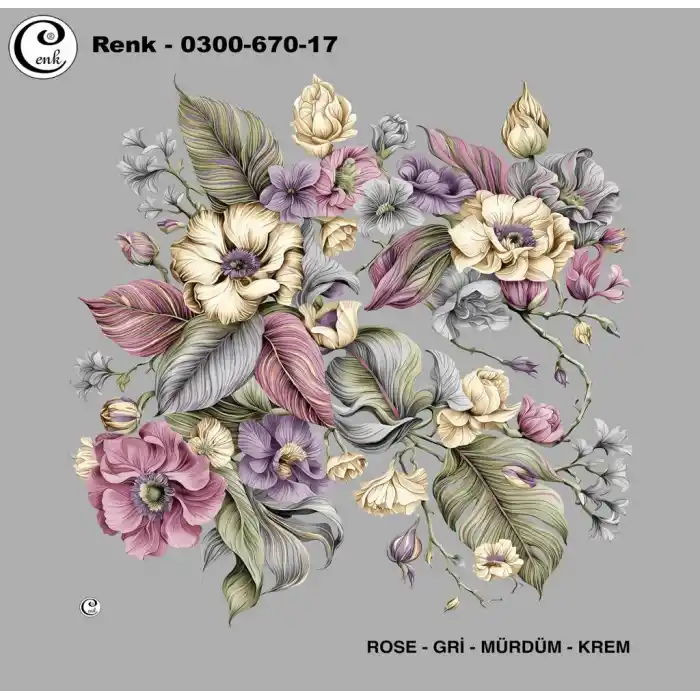 Cenk 100 cm Desenli Oyalık Yazma (Cnk-670-17)