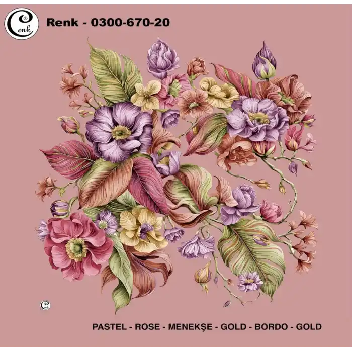 Cenk 100 cm Desenli Oyalık Yazma (Cnk-670-20)