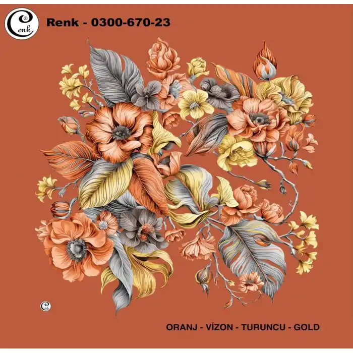 Cenk 100 cm Desenli Oyalık Yazma (Cnk-670-23)