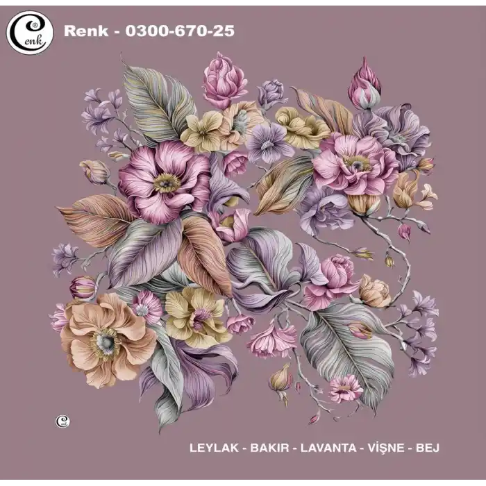 Cenk 100 cm Desenli Oyalık Yazma (Cnk-670-25)