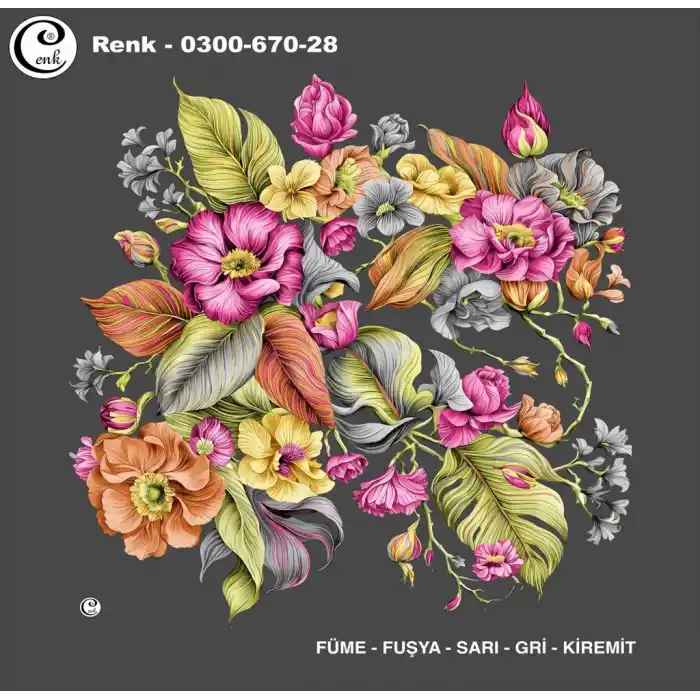 Cenk 100 cm Desenli Oyalık Yazma (Cnk-670-28)