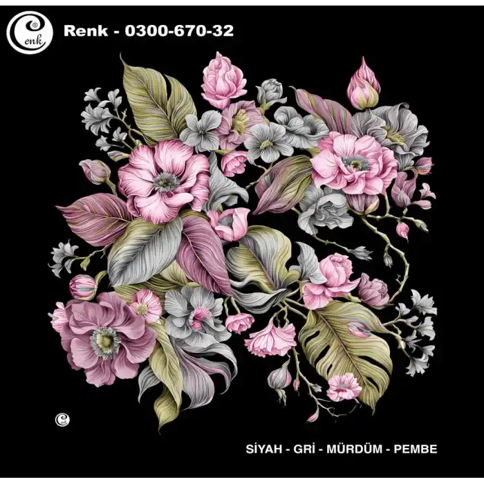 Cenk 100 cm Desenli Oyalık Yazma (Cnk-670-32)