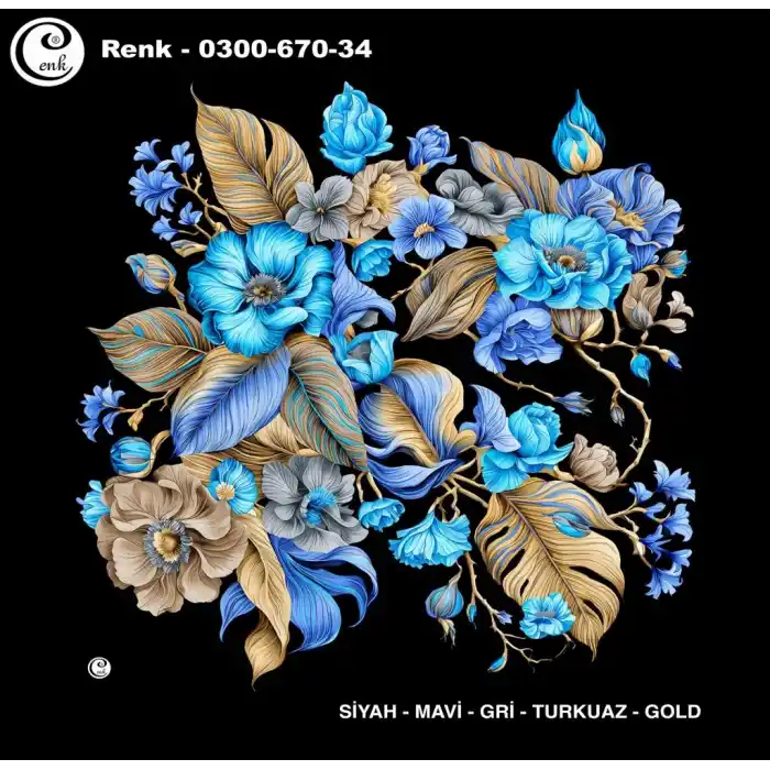 Cenk 100 cm Desenli Oyalık Yazma (Cnk-670-34)