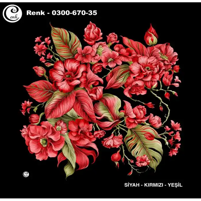 Cenk 100 cm Desenli Oyalık Yazma (Cnk-670-35)