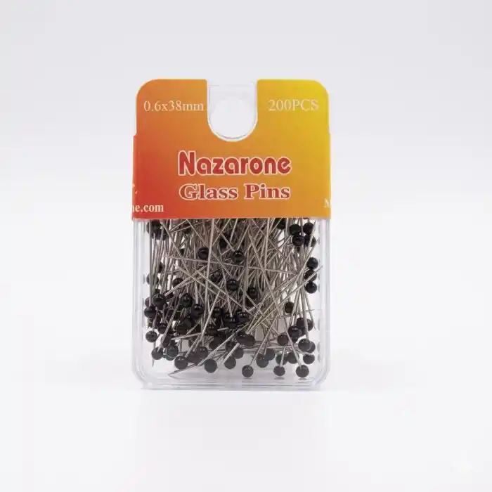 Nazarone Siyah Renk Minelli Toplu Eşarp iğnesi 1 Adet (Eİ01-10)