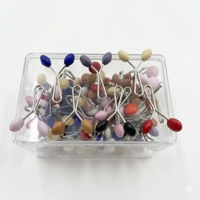 Nazarone Karışık Renk Dökme Eşarp Klipsi 1 Kutu - (100 adet) - (Eİ01-22)