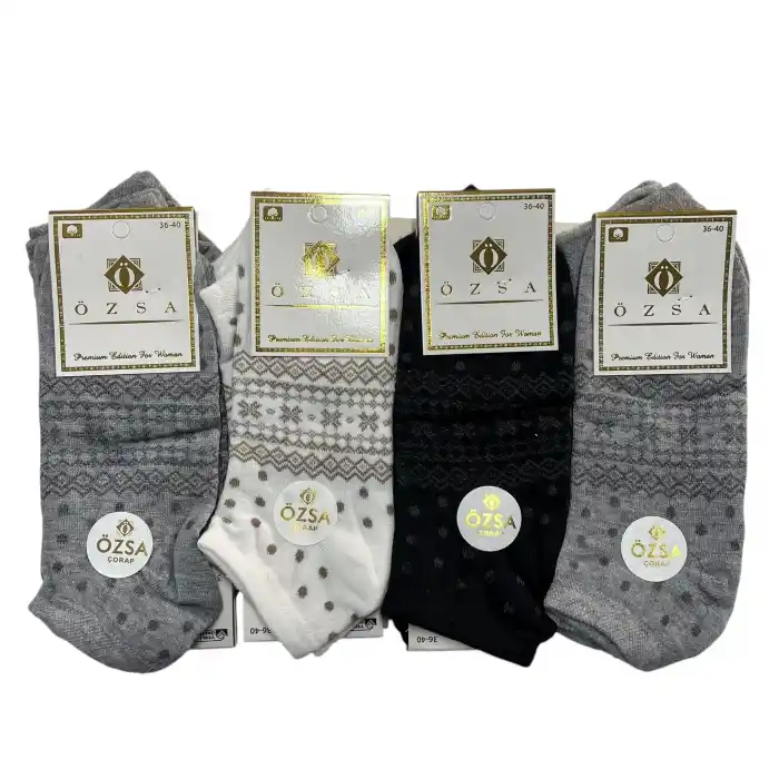 Özsa Kadın Patik Çorap 12li Paket (BC-95-18)