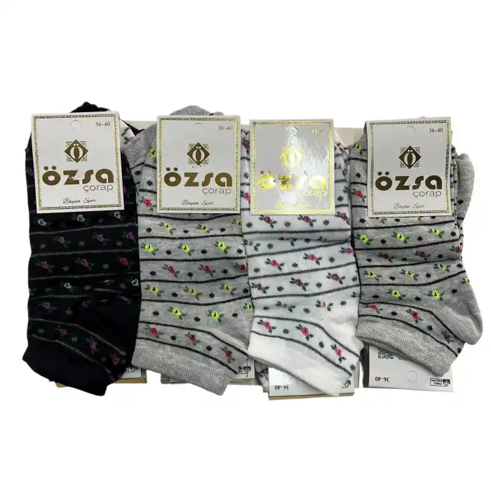 Özsa Kadın Patik Çorap 12li Paket (BC-95-19)