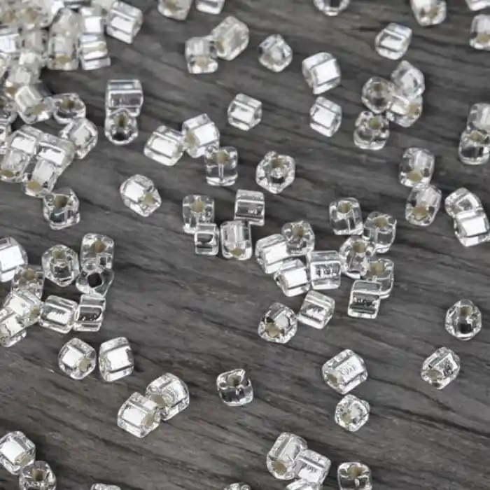 Şeffaf Üçgen Tülbent Boncuğu 250 gram (bck01-04)