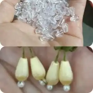 50 gram Paket Şeffaf Armut Kiraz Boncuğu (bck05-05)