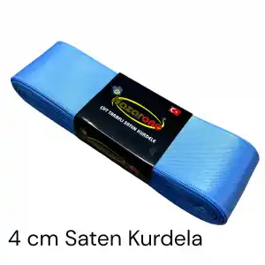 4 cm Bebe Mavi Saten Kurdele (10 mt.) - (SK-04-07)
