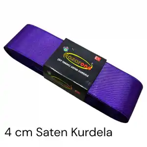 4 cm Mor Saten Kurdele (10 mt.) - (SK-04-09)