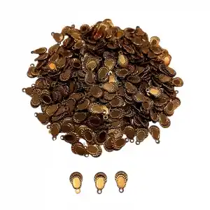 Pleksi Oya İşleme Pulu Hürrem Küpe Model (Bakır Sarı) (pul05-01)