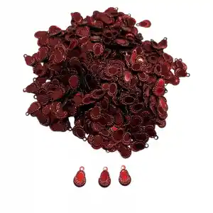 Pleksi Oya İşleme Pulu Hürrem Küpe Model (Bordo) (pul05-03)