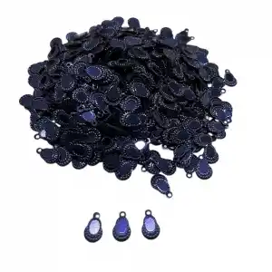 Pleksi Oya İşleme Pulu Hürrem Küpe Model (Lacivert) (pul05-09)