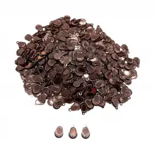 Pleksi Oya İşleme Pulu Hürrem Küpe Model (Taba) (pul05-13)