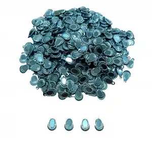 Pleksi Oya İşleme Pulu Hürrem Küpe Model (İndigo) (pul05-19)