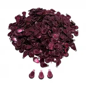 Pleksi Oya İşleme Pulu Hürrem Küpe Model (Vişne) (pul05-21)