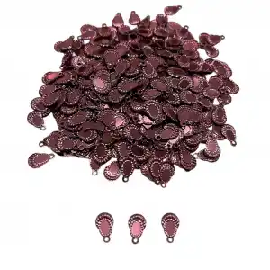 Pleksi Oya İşleme Pulu Hürrem Küpe Model (Koyu Pudra) (pul05-24)