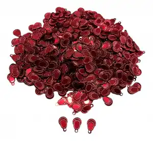 Pleksi Oya İşleme Pulu Hürrem Küpe Model (Kırmızı) (pul05-27)