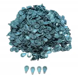 Pleksi Oya İşleme Pulu Hürrem Küpe Model (Buz Mavi) (pul05-28)