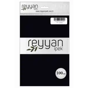Reyyan İpek 100 Cm Düz Poşetli Yazma (Siyah)-070
