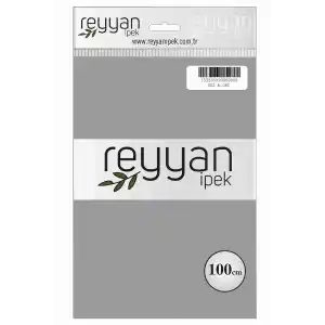 Reyyan İpek 100 Cm Düz Poşetli Yazma (Açık Gri)-052