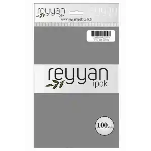 Reyyan İpek 100 Cm Düz Poşetli Yazma (Gri)-095