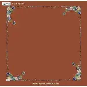 Reyyan İpek 100 cm Desenli Oyalık Yazma (ryyn-439-03)