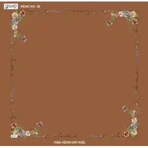 Reyyan İpek 100 cm Desenli Oyalık Yazma (ryyn-439-04)