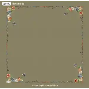 Reyyan İpek 100 cm Desenli Oyalık Yazma (ryyn-439-06)