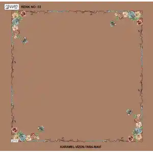 Reyyan İpek 100 cm Desenli Oyalık Yazma (ryyn-439-07)