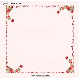 Reyyan İpek 100 cm Desenli Oyalık Yazma (ryyn-439-14)