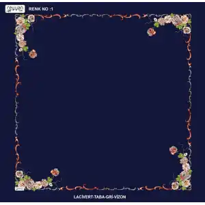 Reyyan İpek 100 cm Desenli Oyalık Yazma (ryyn-439-17)