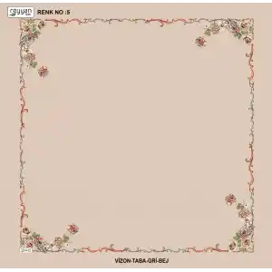 Reyyan İpek 100 cm Desenli Oyalık Yazma (ryyn-439-21)