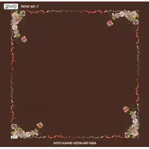 Reyyan İpek 100 cm Desenli Oyalık Yazma (ryyn-439-23)