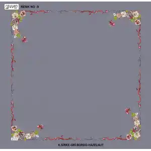 Reyyan İpek 100 cm Desenli Oyalık Yazma (ryyn-439-25)