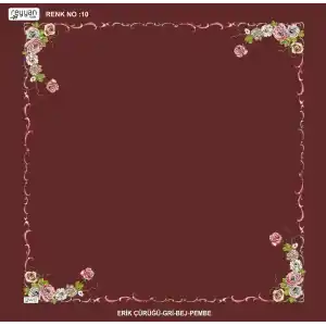 Reyyan İpek 100 cm Desenli Oyalık Yazma (ryyn-439-26)