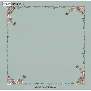 Reyyan İpek 100 cm Desenli Oyalık Yazma (ryyn-439-28)