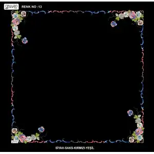 Reyyan İpek 100 cm Desenli Oyalık Yazma (ryyn-439-29)