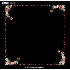 Reyyan İpek 100 cm Desenli Oyalık Yazma (ryyn-439-30)