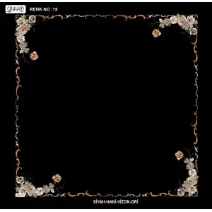 Reyyan İpek 100 cm Desenli Oyalık Yazma (ryyn-439-31)