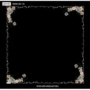 Reyyan İpek 100 cm Desenli Oyalık Yazma (ryyn-439-34)